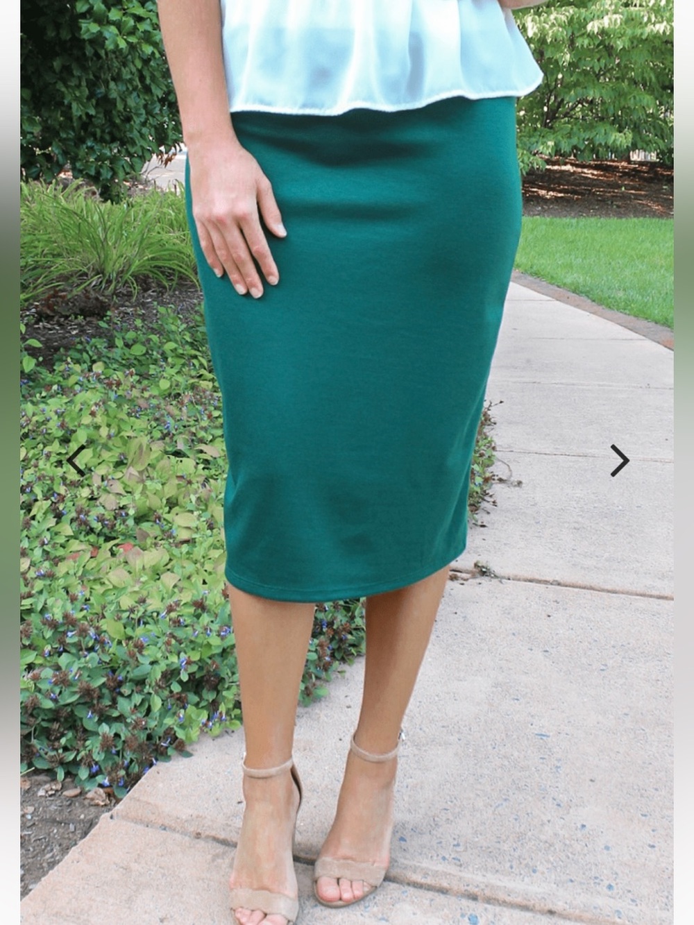 Jupe De Abby  Dark Green Pencil Modest MIDI Skirt XXL
